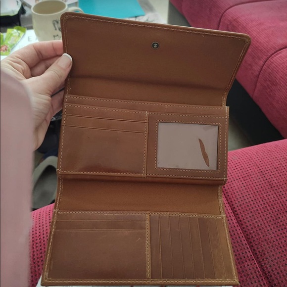 NWT Women's Leather RFID Flap Wallet Clutch Organizer, Castlerock, MULTI COLORS - Picture 2 of 16